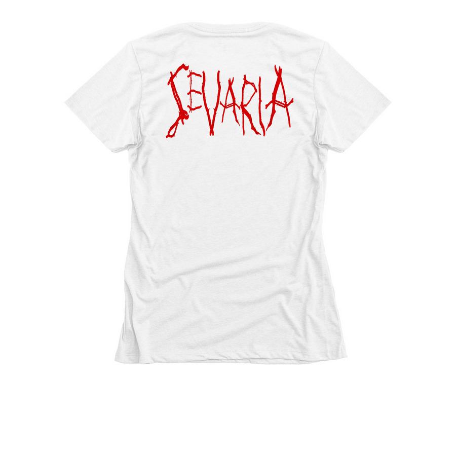 SUBMIT, a White Women's Slim Fit Tee (back-view)