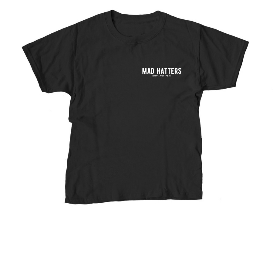 New Mad Hatter Shirt Collection, a Black Youth Unisex Tee