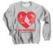 CHD Awareness, a Sport Grey Crewneck Sweatshirt