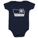 Camp Cuddles Infant Onesie, a Navy Infant Onesie
