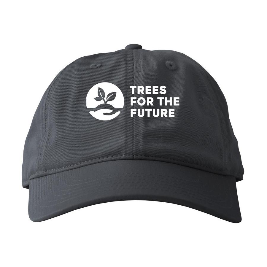 Trees for the Future Collection, a Charcoal Printed Eco Baseball Cap