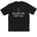 Walking for Team Alec, a Black Classic Performance Tee