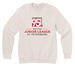 JLSP 95th Celebration: Red/Black Logo, a Heather Dust Premium Raglan Crewneck Sweatshirt