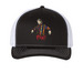 PSH! Hat, a Black/ White Printed Five-Panel Trucker Cap
