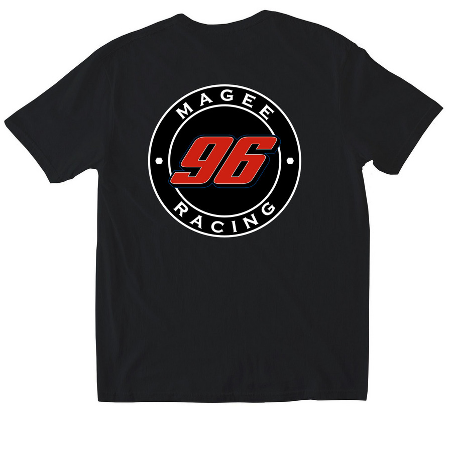 2026 Magee Racing Merch Drop, a Black Softstyle Cotton Tee (back-view)
