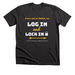 7th Gr. Reading Initiative - Log In & Lock In, a Dark Grey Heather Premium Unisex Tee