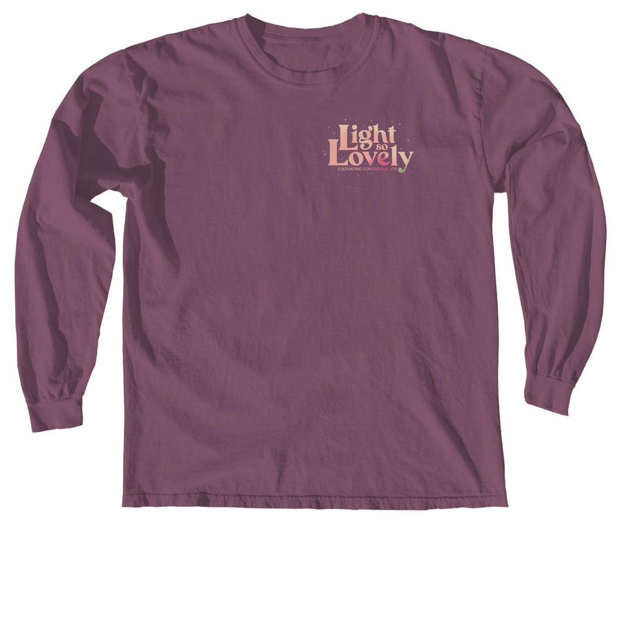 Psalm 16:11 Window on Back, a Berry Comfort Colors Long Sleeve Tee