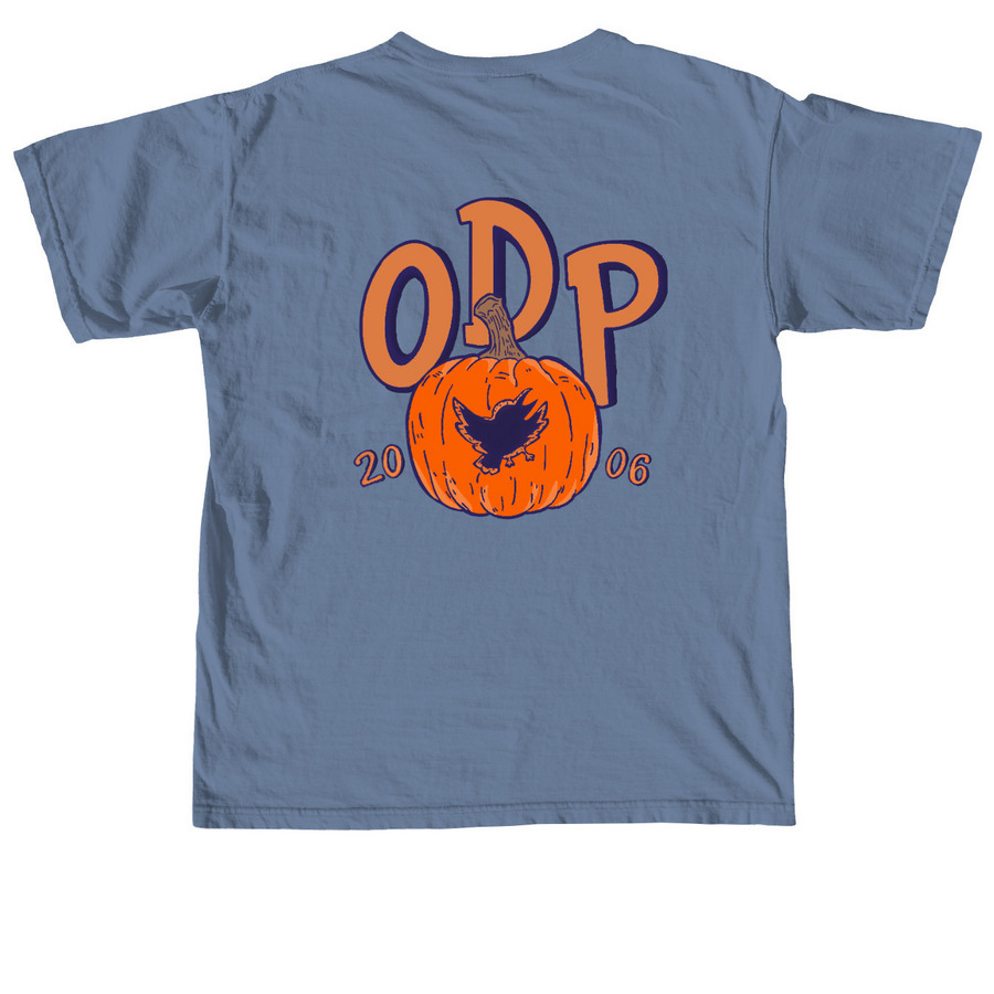 HALLOWEEN, a Blue Jean Comfort Colors Unisex Tee (back-view)