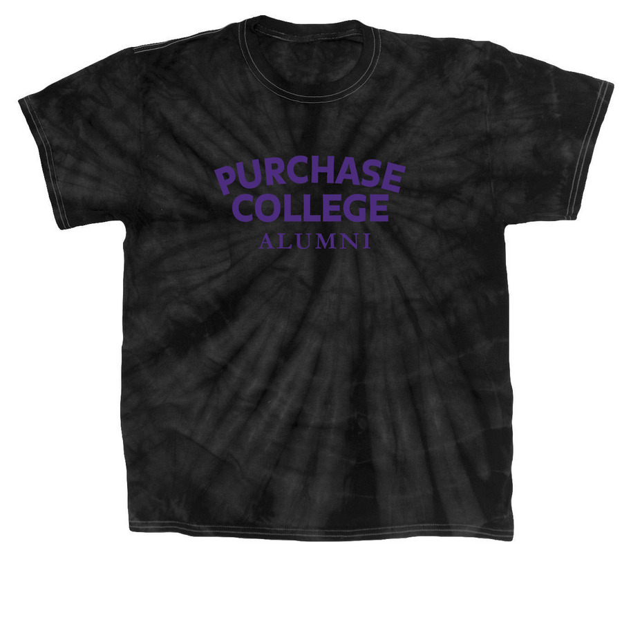 Purchase alumni gear, a Black Classic Tie Dye Tee