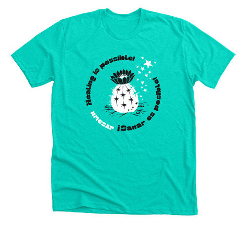 Healing is Possible! Teal, a Heather Sea Green Premium Unisex Tee