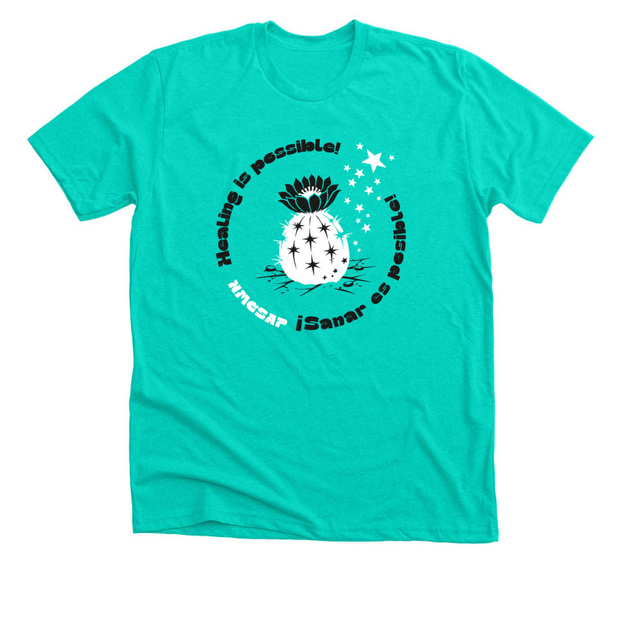 Healing is Possible! Teal, a Heather Sea Green Premium Unisex Tee