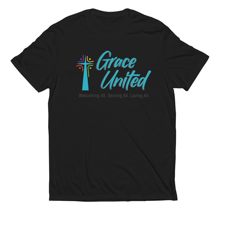 Grace United shirt, a Deep Black Allmade Eco Triblend Unisex Tee