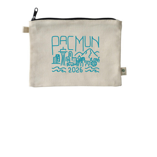 PACMUN Doodle Pouch, a Natural 9"x7" Hemp Blend Pouch
