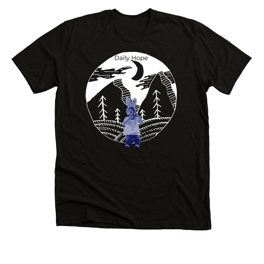 Daily Hope, a Black Heather Premium Unisex Tee