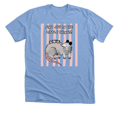 find joy in the little things, a Heather Carolina Blue Premium Unisex Tee