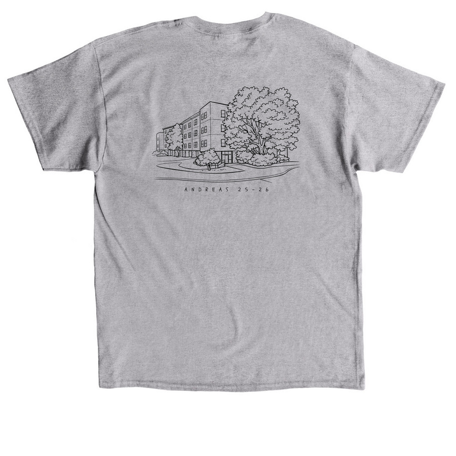 Black letter merch, a Sport Grey Classic Unisex Tee (back-view)
