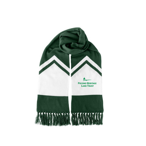PHLT Scarf, a Forest Green/ White Two-Tone Gameday Scarf