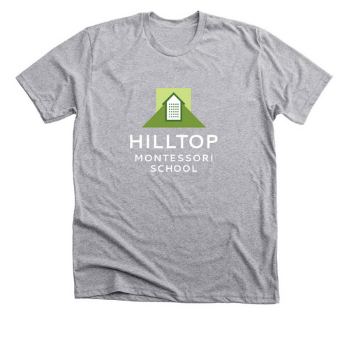 Hilltop Montessori Logo Shirt (for dk colors), a Athletic Heather Premium Unisex Tee