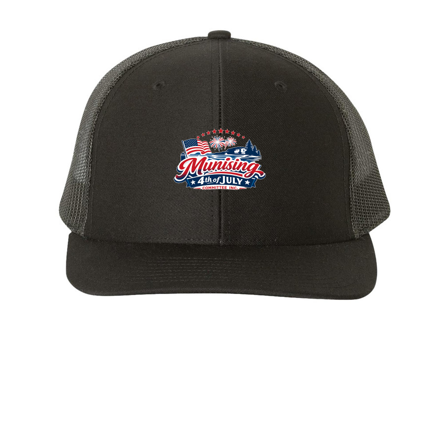 Munising 4th of July Committee Inc. Hats&nbsp;, a Black Printed Snapback Trucker Cap