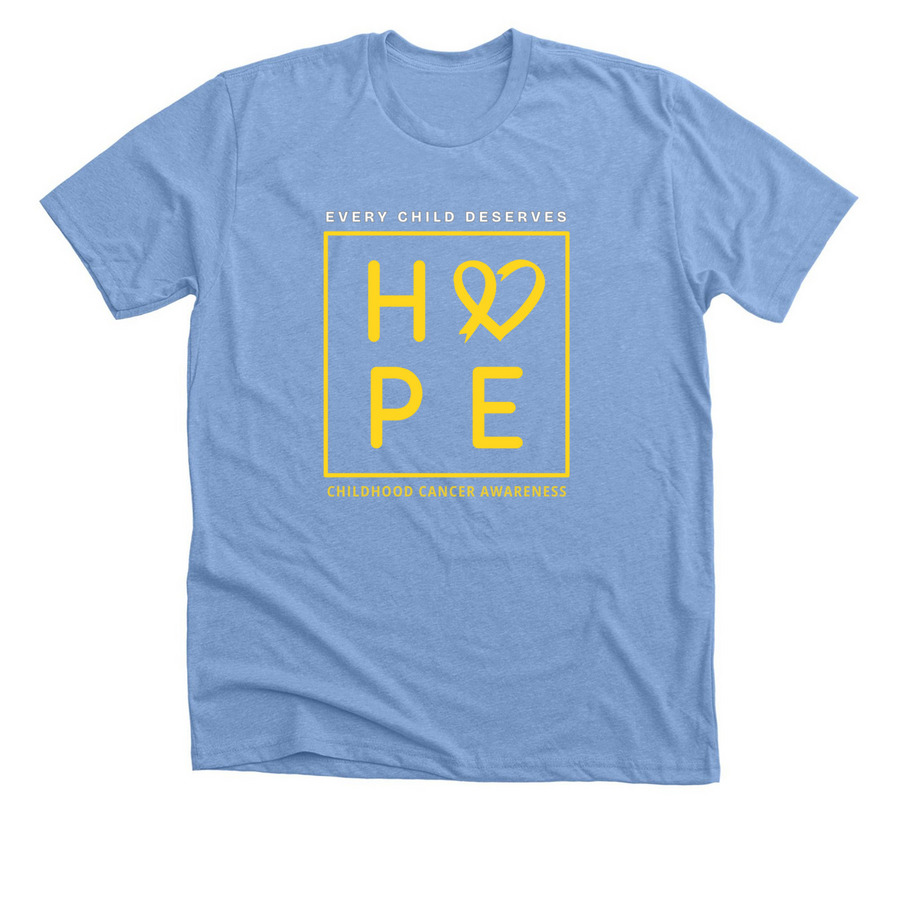 Every Child Deserves Hope&nbsp;, a Heather Carolina Blue Premium Unisex Tee