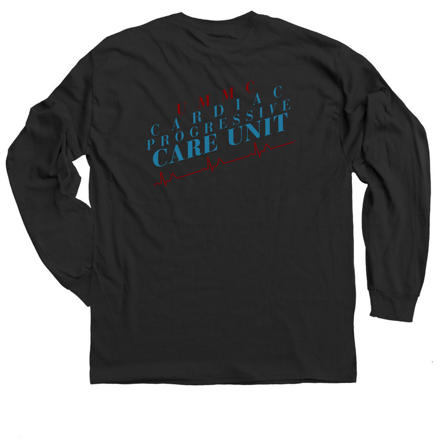 Shell Shock, a Black Classic Long Sleeve Tee (back-view)