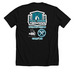 Teal House Throwdown, a Solid Black Blend Premium Unisex Tee (back-view)