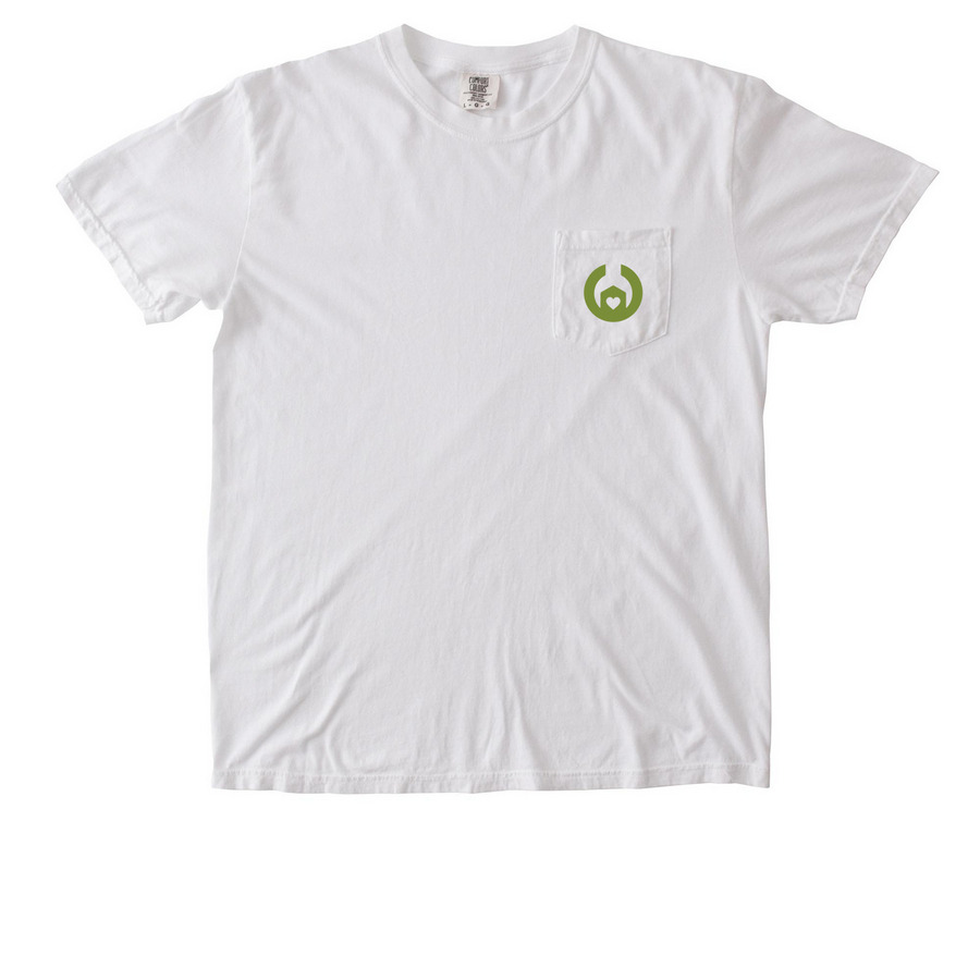 30 Years of Families Served, a White Comfort Colors Pocket Tee