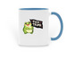 Stand up Stand out, a Light Blue Two-Tone Ceramic Mug