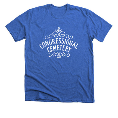 Congressional Cemetery, a Heather True Royal Premium Unisex Tee