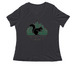 Stanley Park, a Dark Grey Heather Women's Relaxed V-Neck Tee