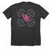VB Fit DB, a Dark Grey Heather Premium Unisex Tee (back-view)