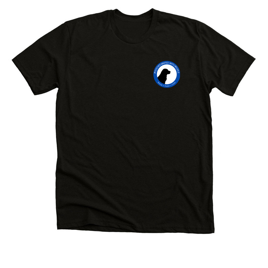PUPMN Logo T-Shirt, a Black Heather Premium Unisex Tee