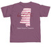 Warren "Starkville, MS" Art Fill Wear, a Berry Comfort Colors Unisex Tee (back-view)