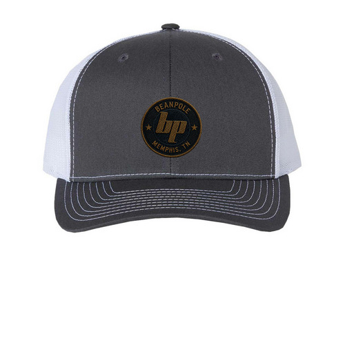 beanpole caps, a Charcoal/ White Printed Snapback Trucker Cap
