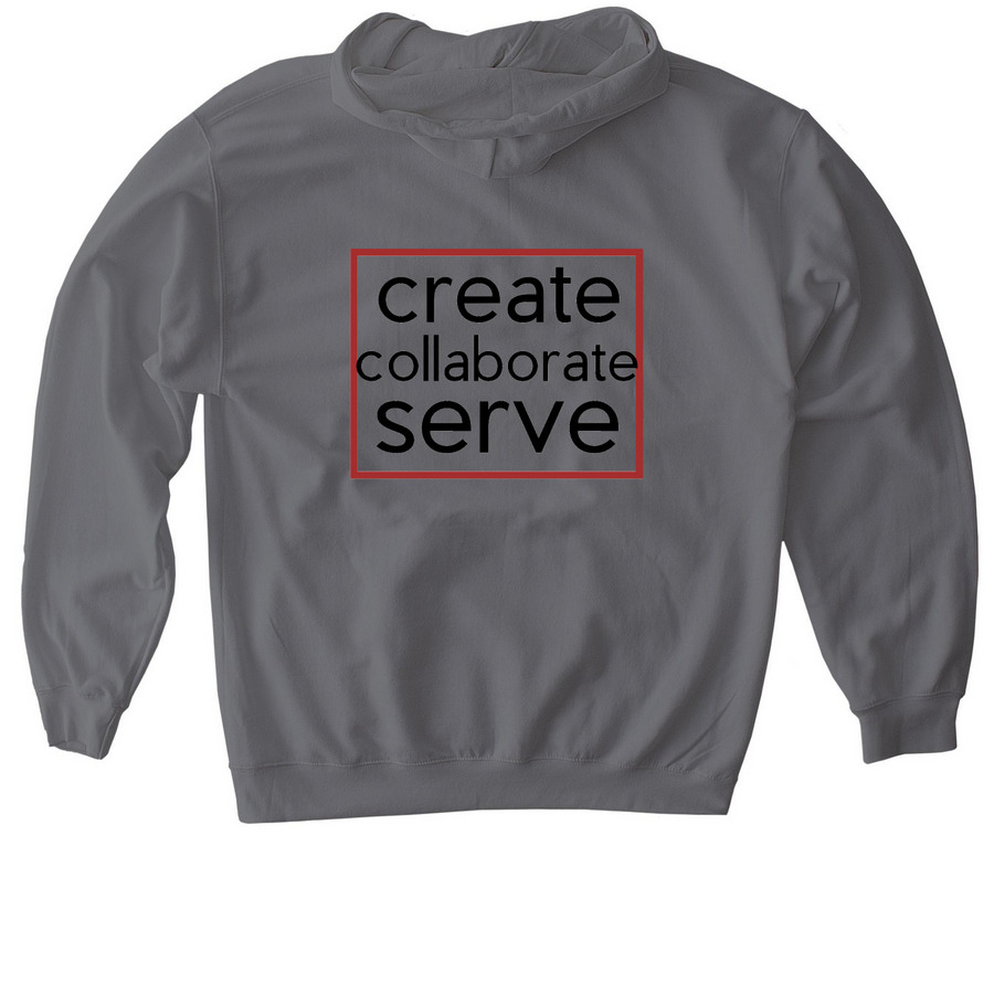Cabot Theatre Hoodie, a Charcoal Gildan Softstyle Pullover Hoodie (back-view)