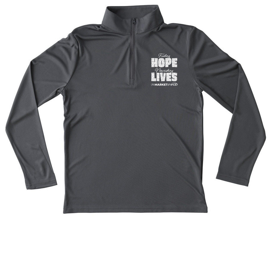 Hope Lives - the Market @IFCS: Pocket Active, a Iron Grey Youth Performance Quarter Zip Pullover