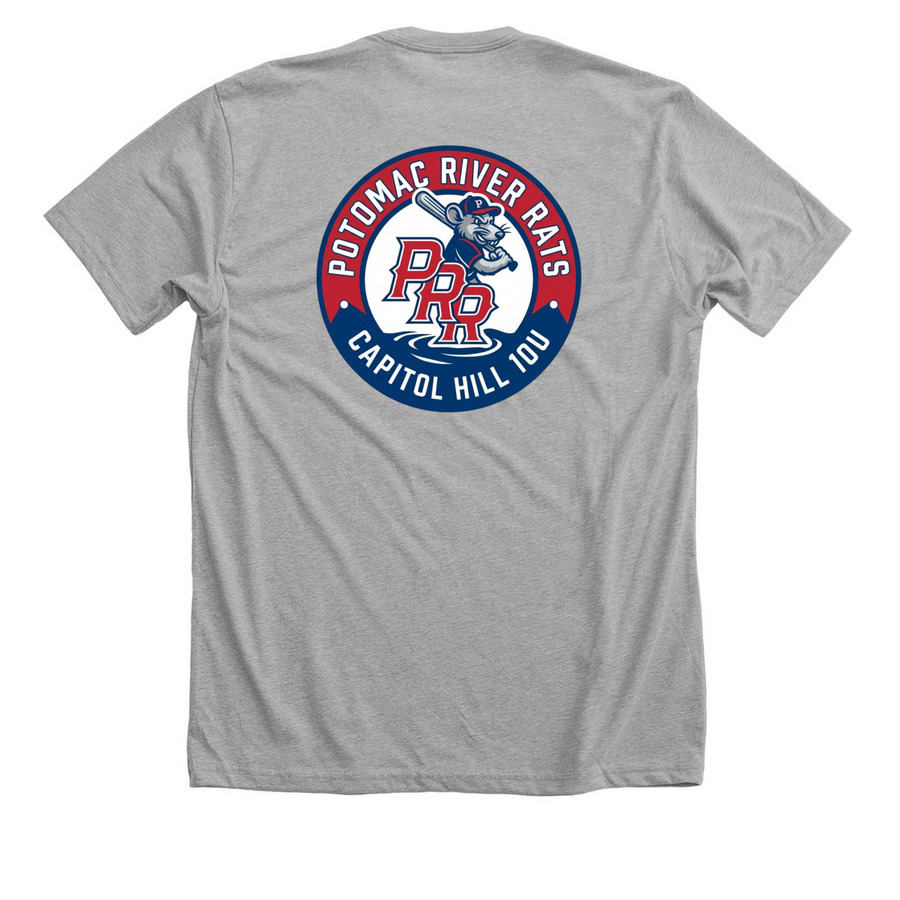 Potomac River Rats Fan Gear, a Athletic Heather Premium Unisex Tee (back-view)