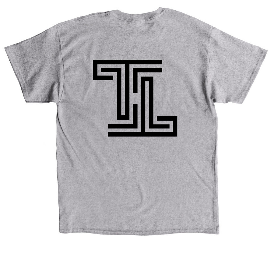 Classic Black Logo, a Sport Grey Classic Unisex Tee (back-view)