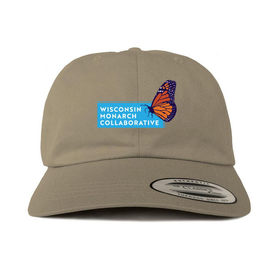 Wisconsin Monarch Collaborative Hat, a Khaki Printed Classic Baseball Cap