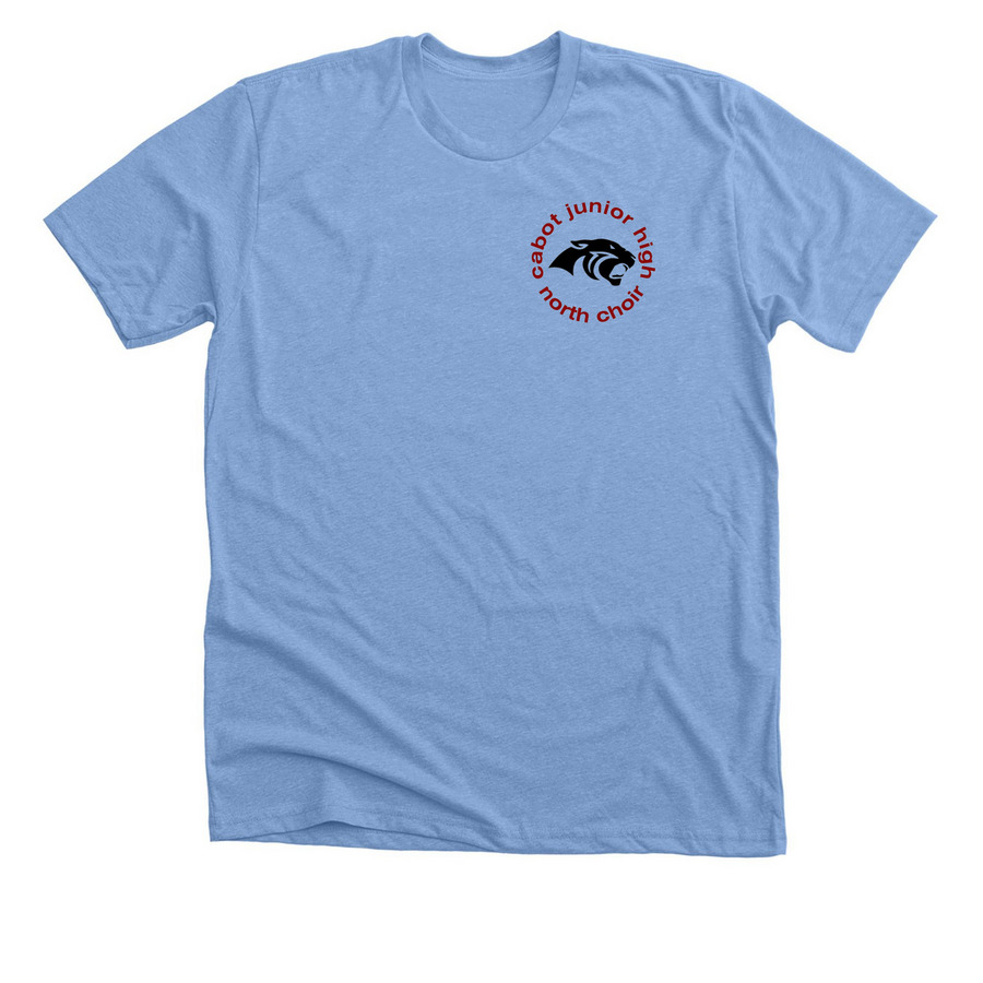 Gents Crazy Letters Logo, a Heather Carolina Blue Premium Unisex Tee