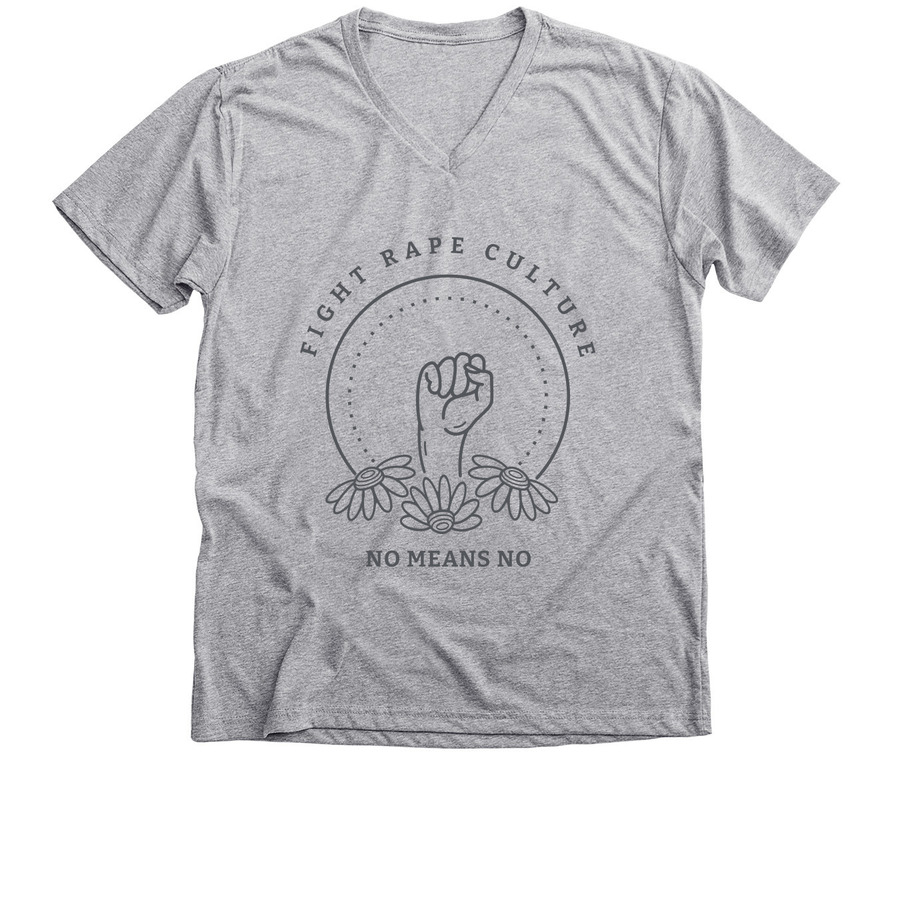 Fight Rape Culture (CO), a Athletic Heather Premium V-Neck Tee