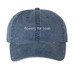 Hats, a Navy Printed Pigment Dye Baseball Cap