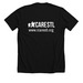 CARE STL LOGO, a Solid Black Blend Premium Unisex Tee (back-view)