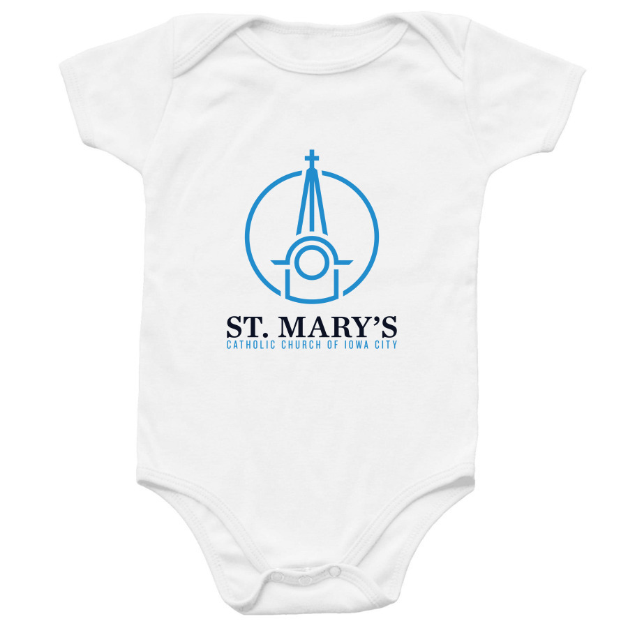 Saint Mary?s Baby Onesie, a White Infant Onesie