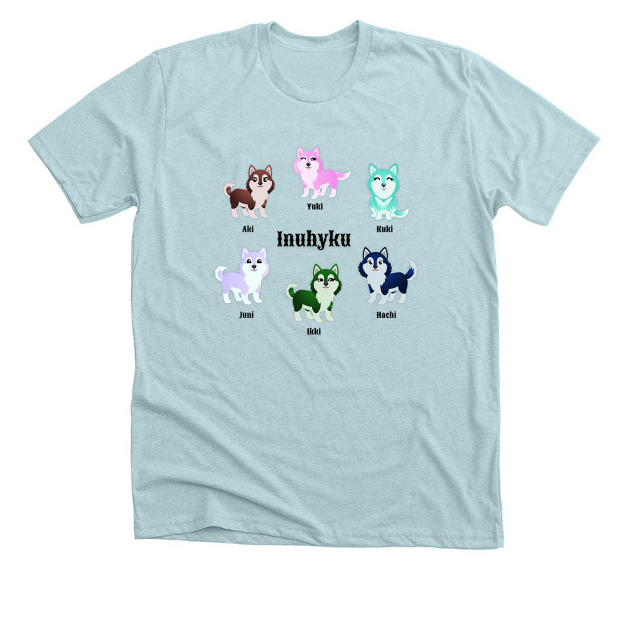 Inuhyku (Light ver.), a Heather Ice Blue Premium Unisex Tee