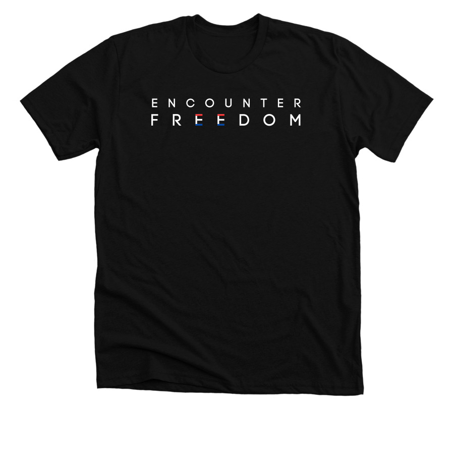 Encounter Freedom 250 year edition, a Solid Black Blend Premium Unisex Tee
