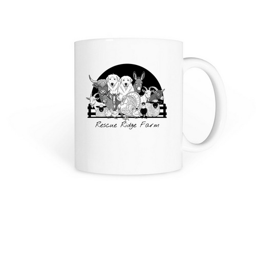 Rescue Ridge Farm Mugs, a White Coffee Mug