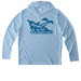 UV Activewear Long Sleeve, a Light Blue UV Performance Long Sleeve Hoodie