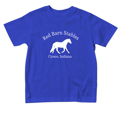 Red Barn Stables Toddler Tee, a Royal Blue Toddler Tee