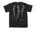 FOXFIRE RIFLE, a Black Youth Unisex Tee (back-view)